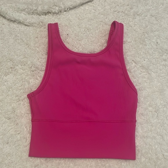Lululemon power pivot ribbed tank top sonic pink - Picture 3 of 12